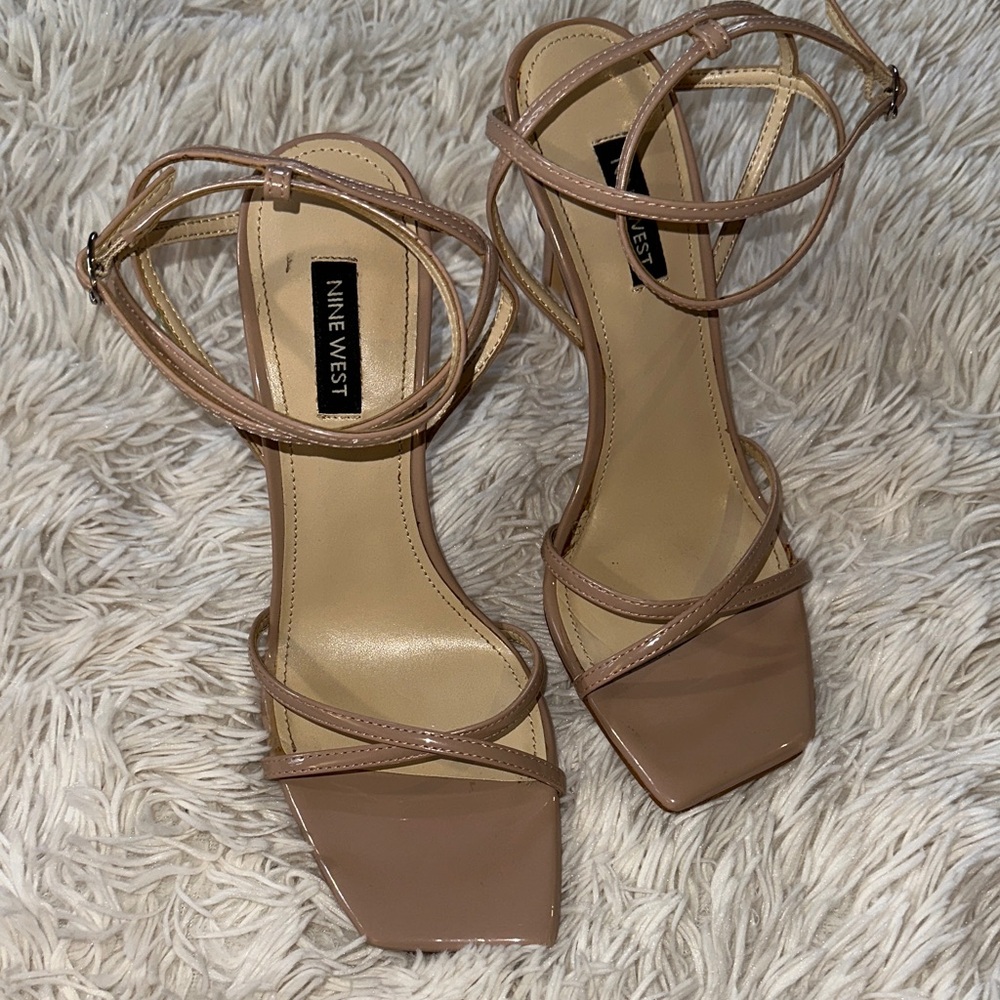 Nine West Nude Strappy Heels